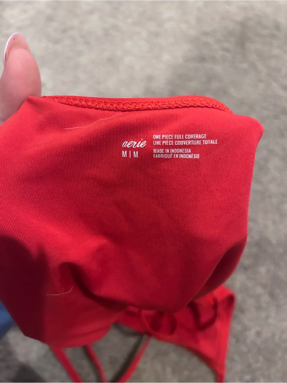aerie Red One-Piece Swimsuit - Picture 3 of 3